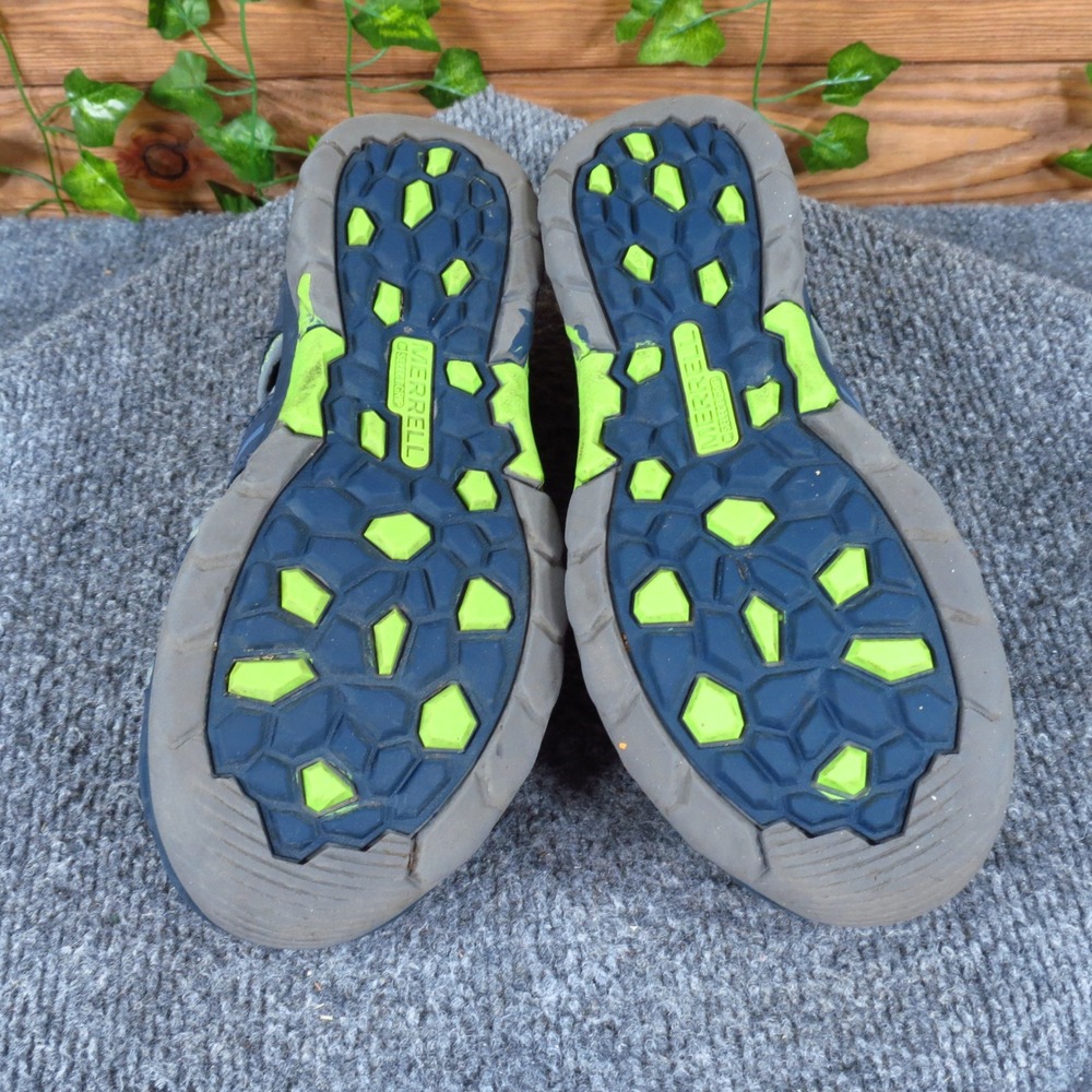 Merrell Hydro Hiker Kids Sport Sandals Sz 4M Outdoor Hiking Blue Textile Leather - Picture 7 of 7